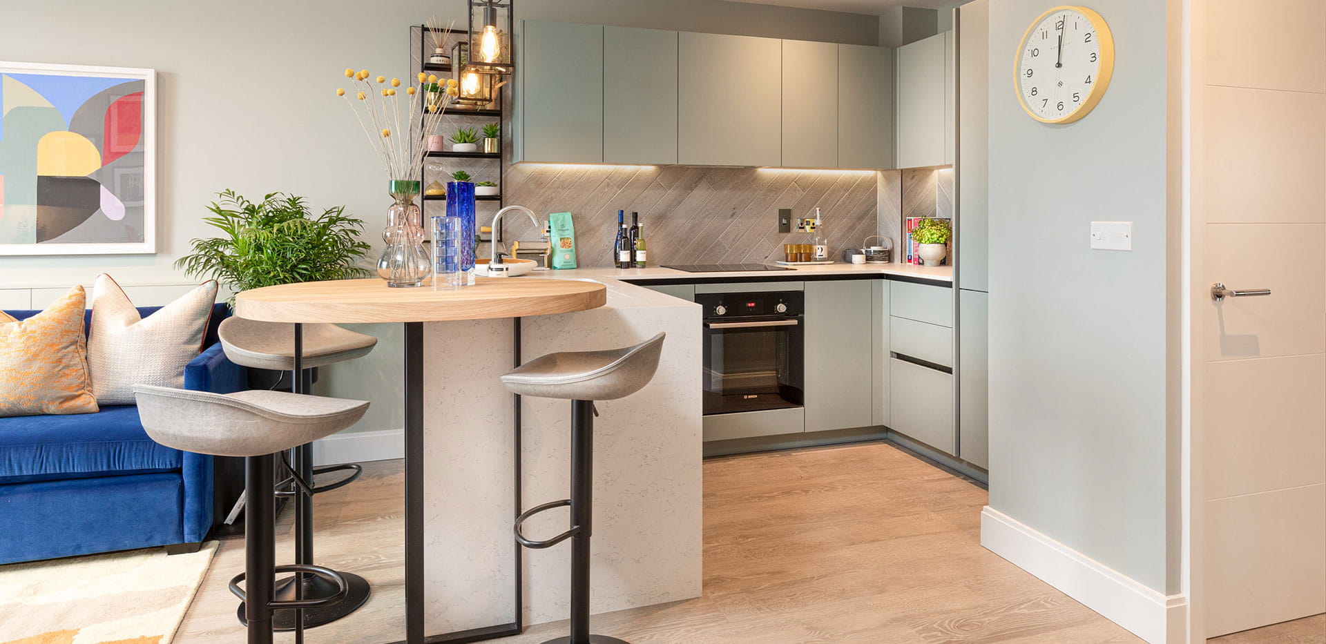 Horlicks Quarter home, light and airy kitchen and dining