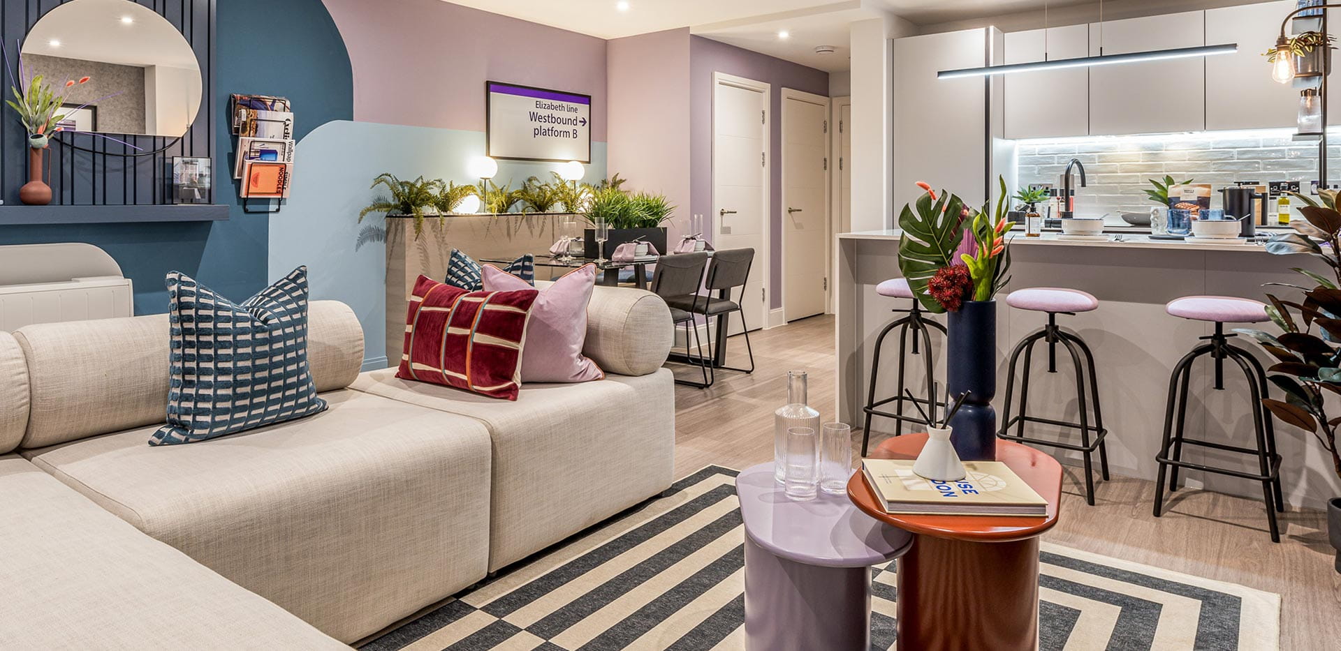 An interior Living / Dining / Kitchen at Horlicks Factory