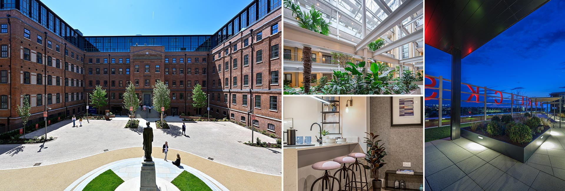 A montage of images from the Horlicks Factory at Horlicks Quarter