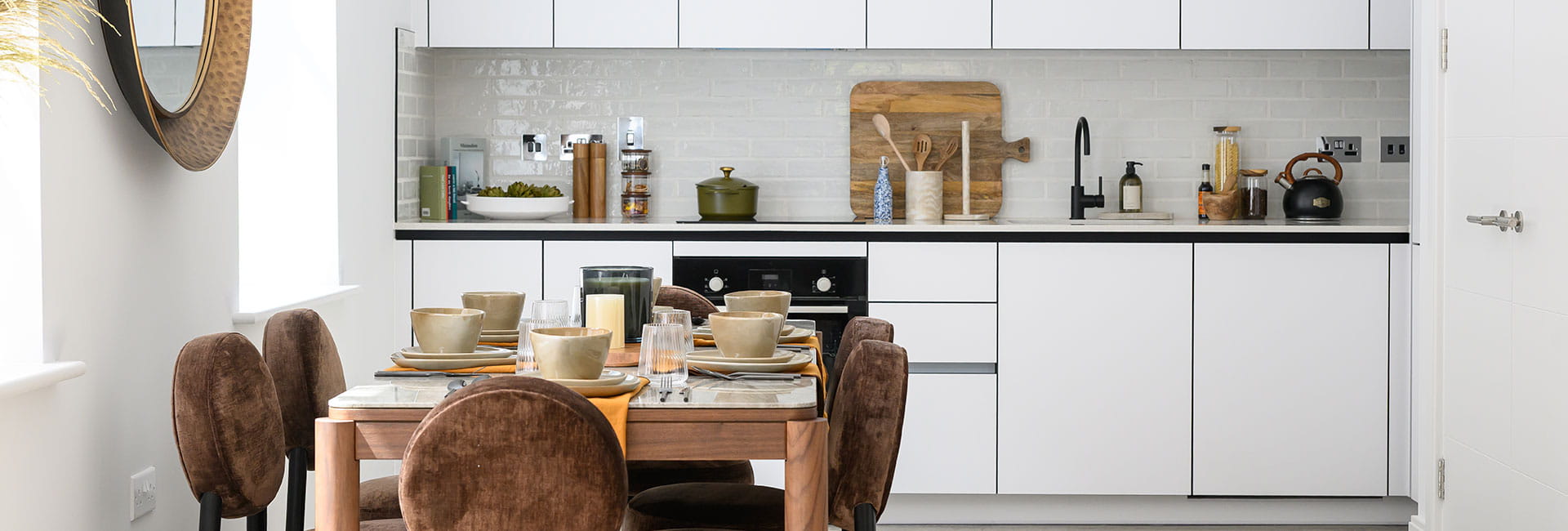 An interior image of the Dining / Kitchen