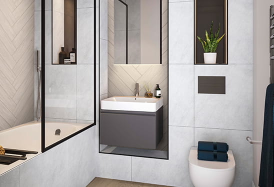 Horlicks Quarter Grey Mist Bathroom