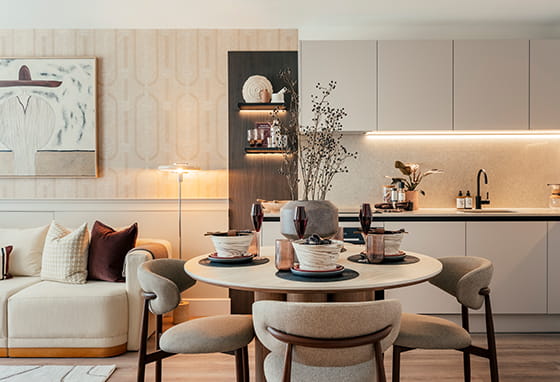 Horlicks Quarter, spacious and light-filled home, dining and kitchen