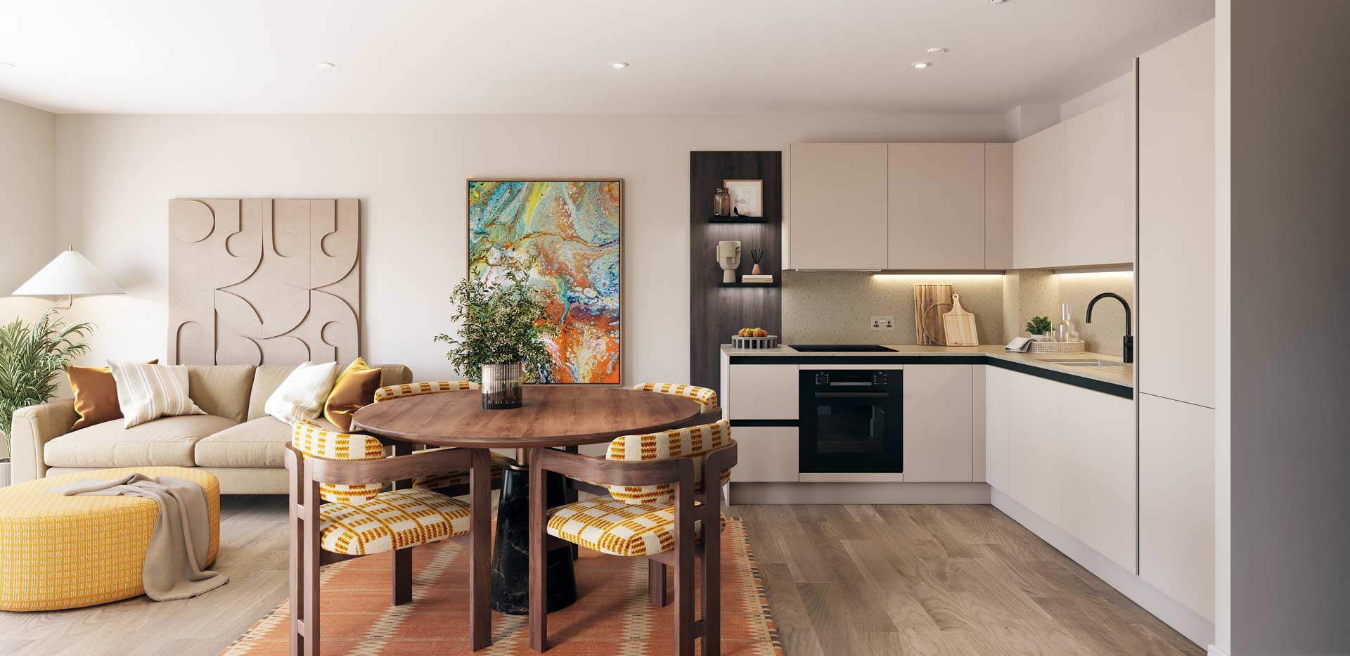 Horlicks Quarter, The Maltings Kitchen / Dining and Living Space