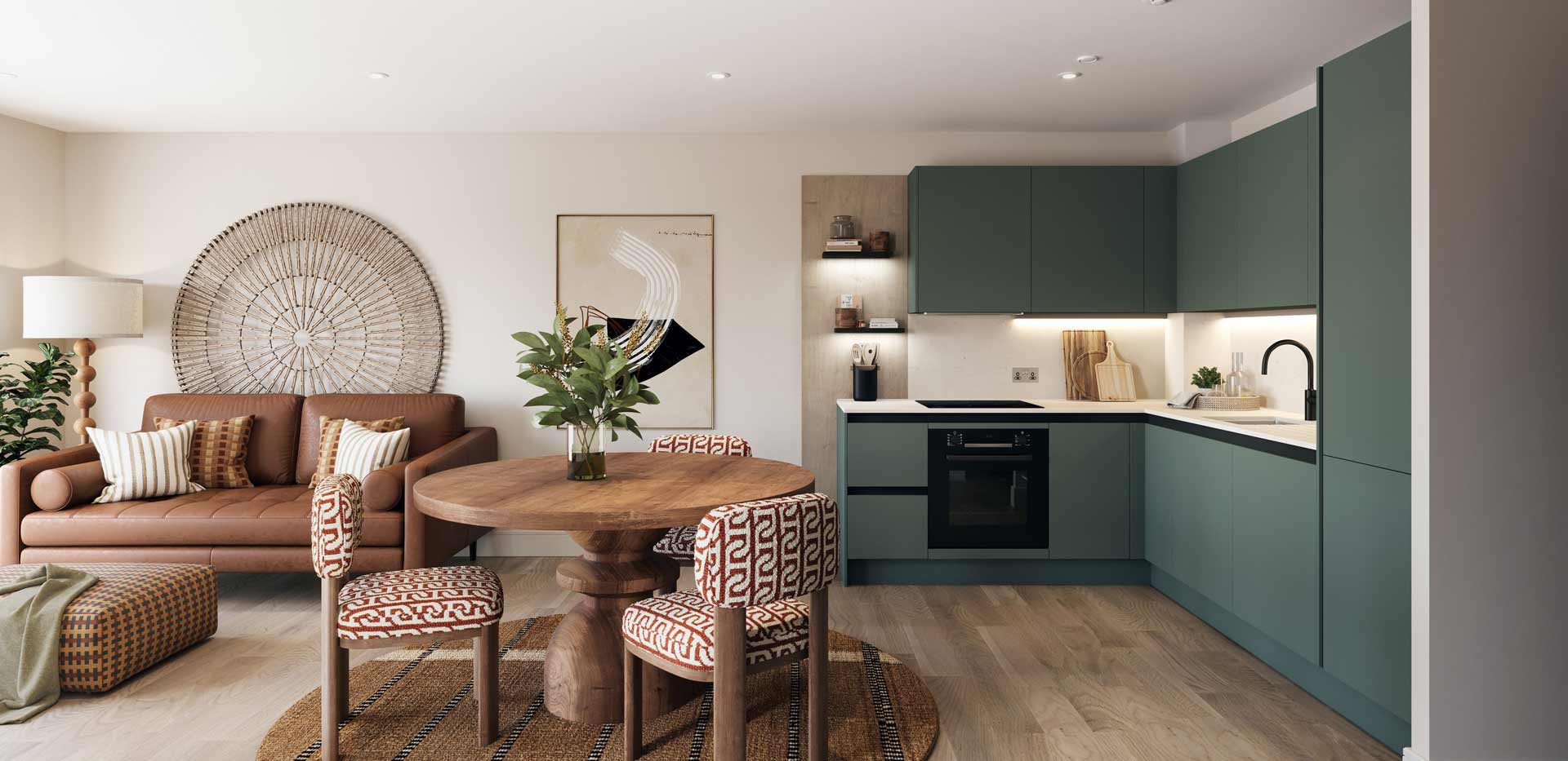 Horlicks Quarter, The Maltings Kitchen / Dining and Living Space