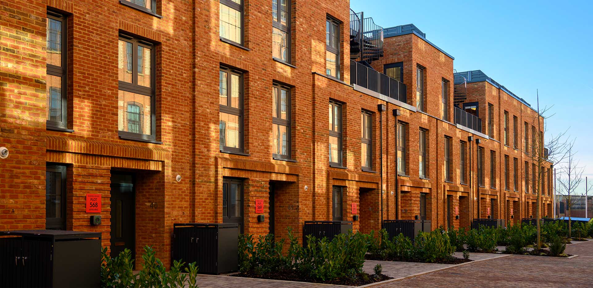 An exterior photo of the Urban Houses at Horlicks Quarter