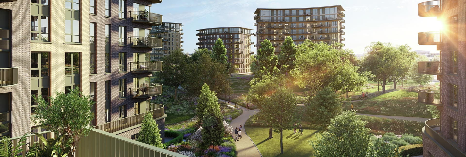 Image of balcony view at Kidbrooke Village development