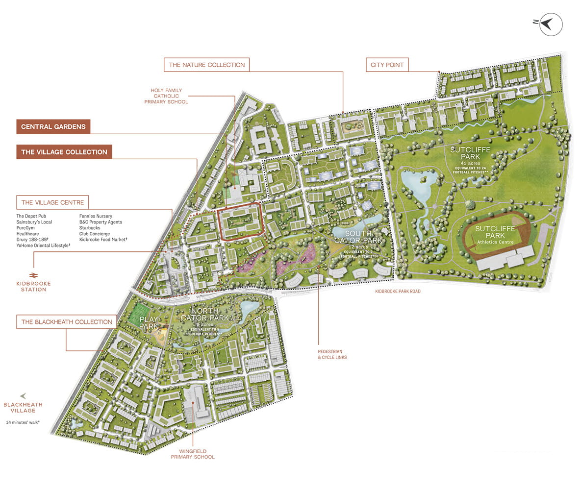 Site Plan of The Village Collection at Kidbrooke Village