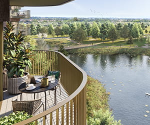 Kidbrooke Village balcony and view