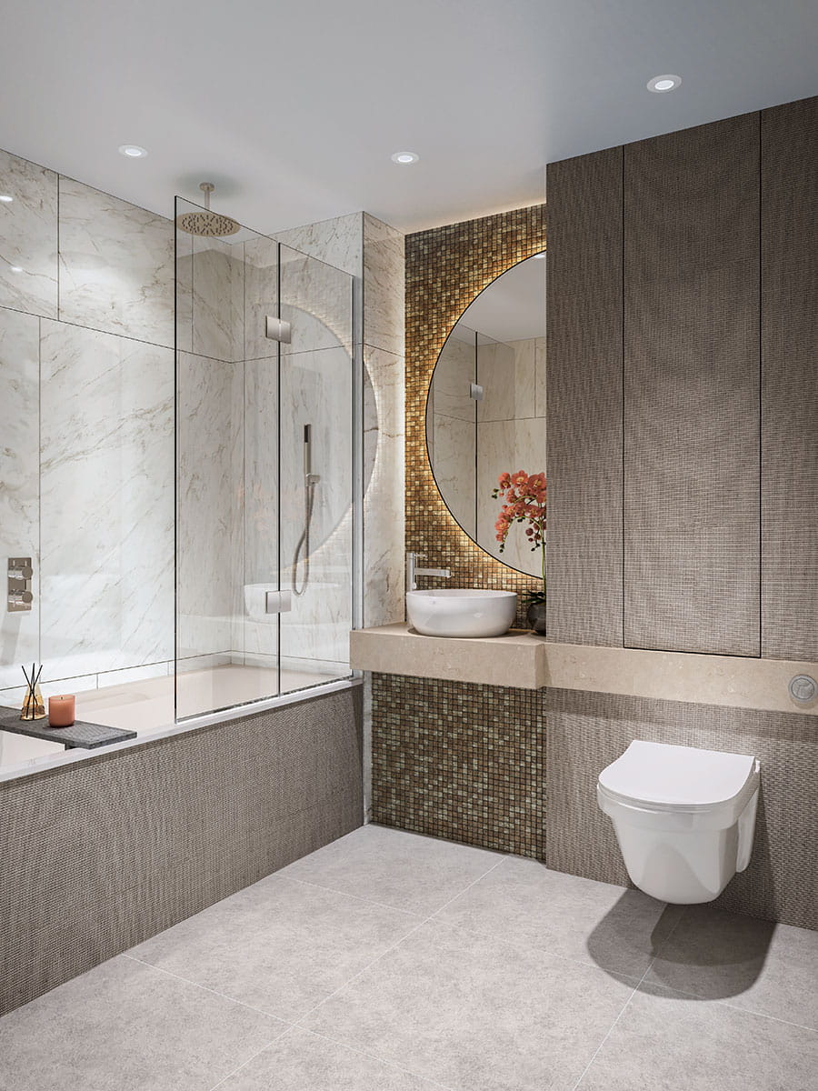 Berkeley, Kidbrooke Village, The Blackheath Collection Apartments, Interior, Bathroom