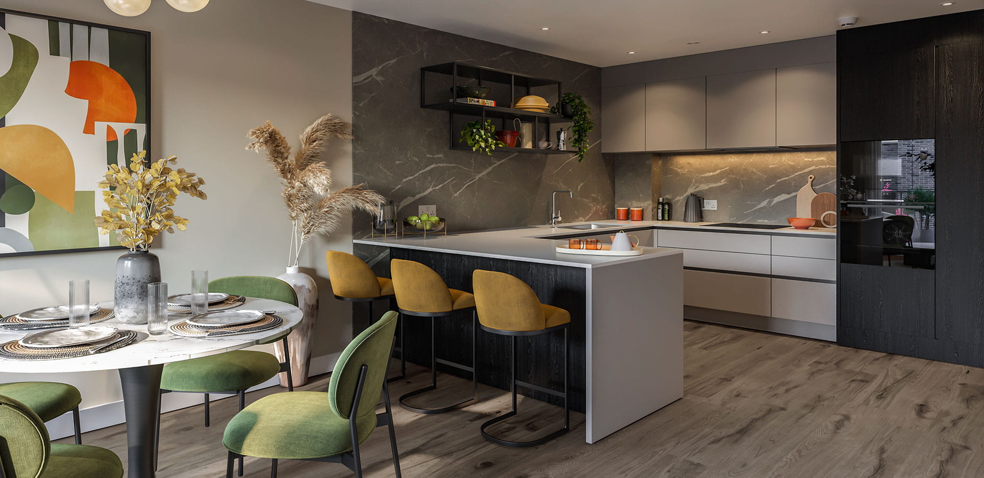 Berkeley, Kidbrooke Village, The Blackheath Collection Apartments, Interior, Kitchen and Dining