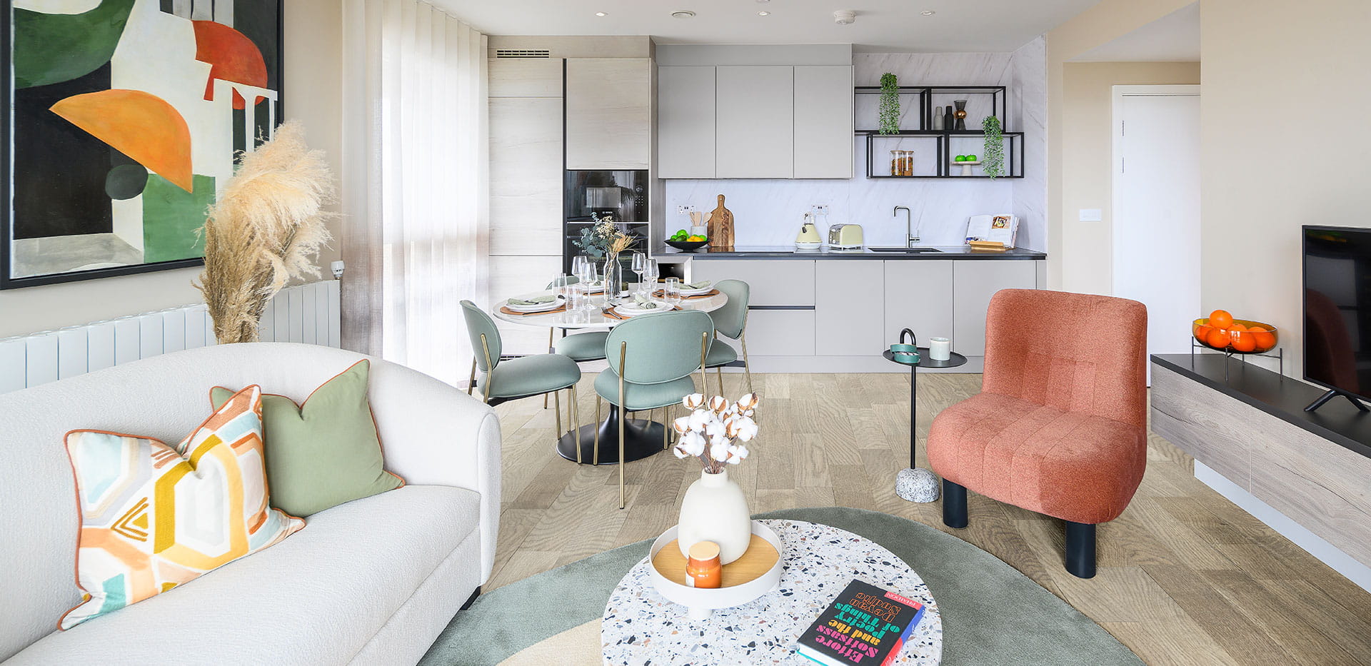 Berkeley, Kidbrooke Village, The Blackheath Collection Apartments, Interior, Kitchen, Living and Dining