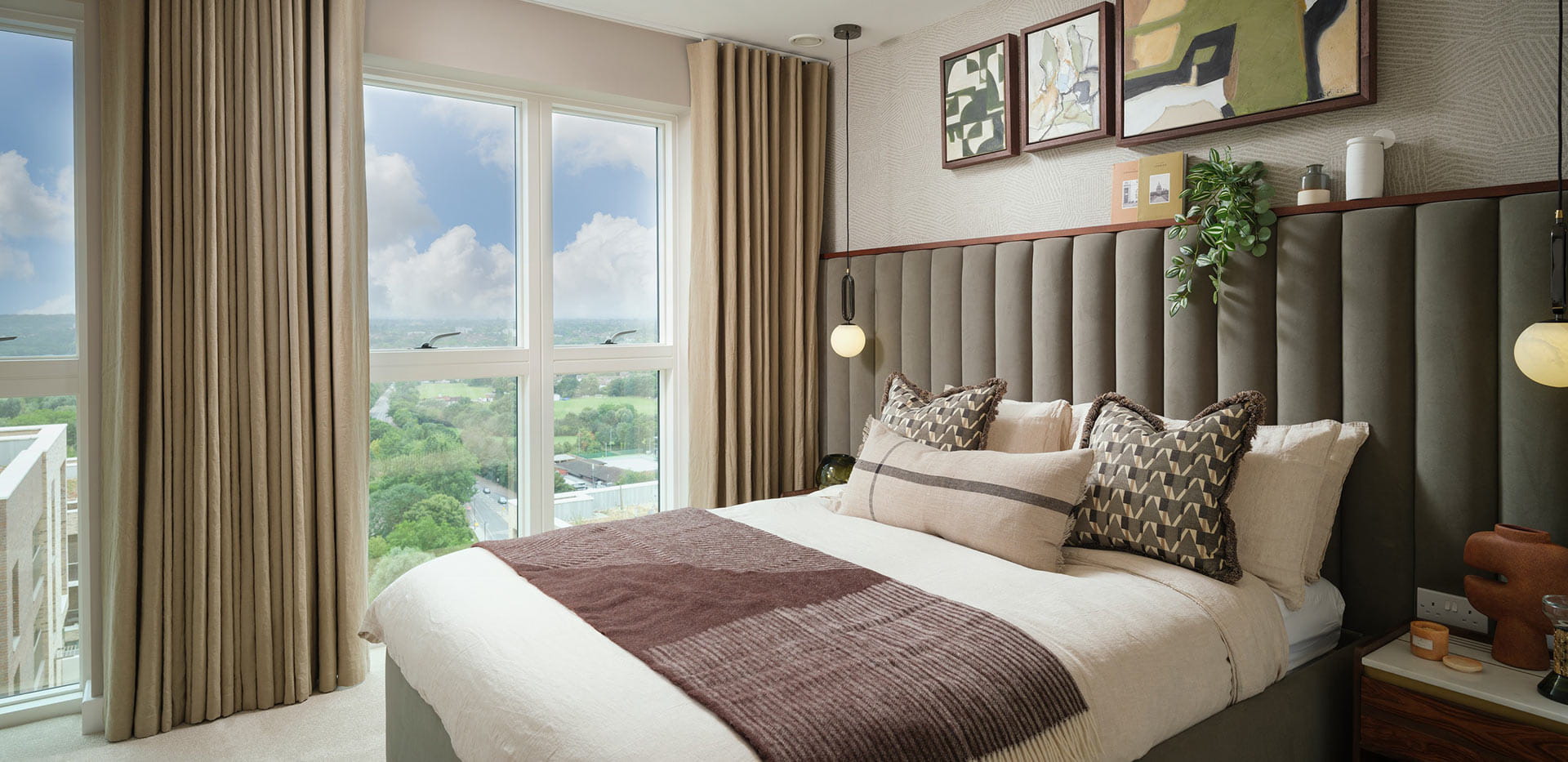 Interior image of a bedroom at Central Gardens at Kidbrooke Village