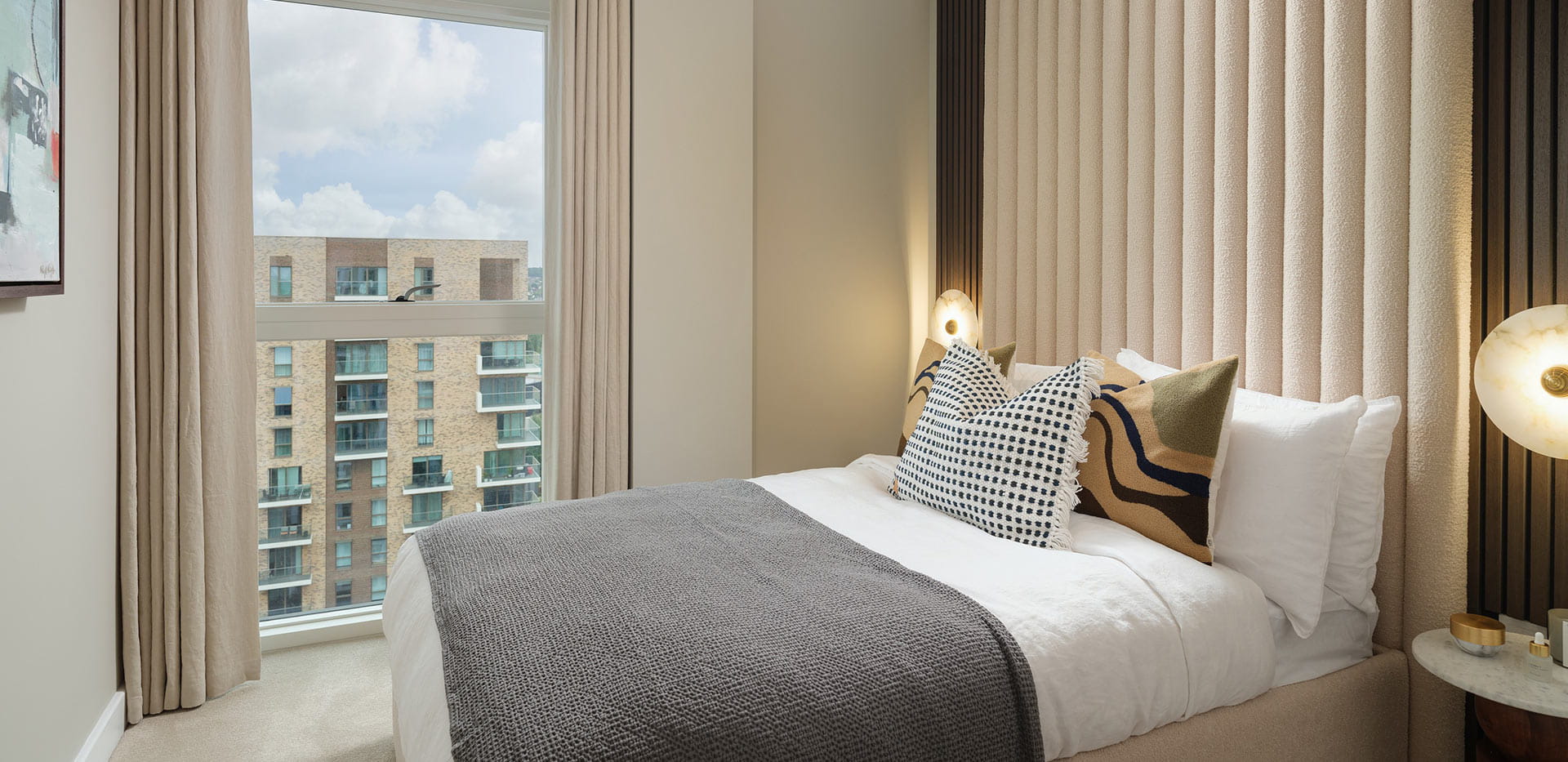 Interior image of a bedroom at Central Gardens at Kidbrooke Village