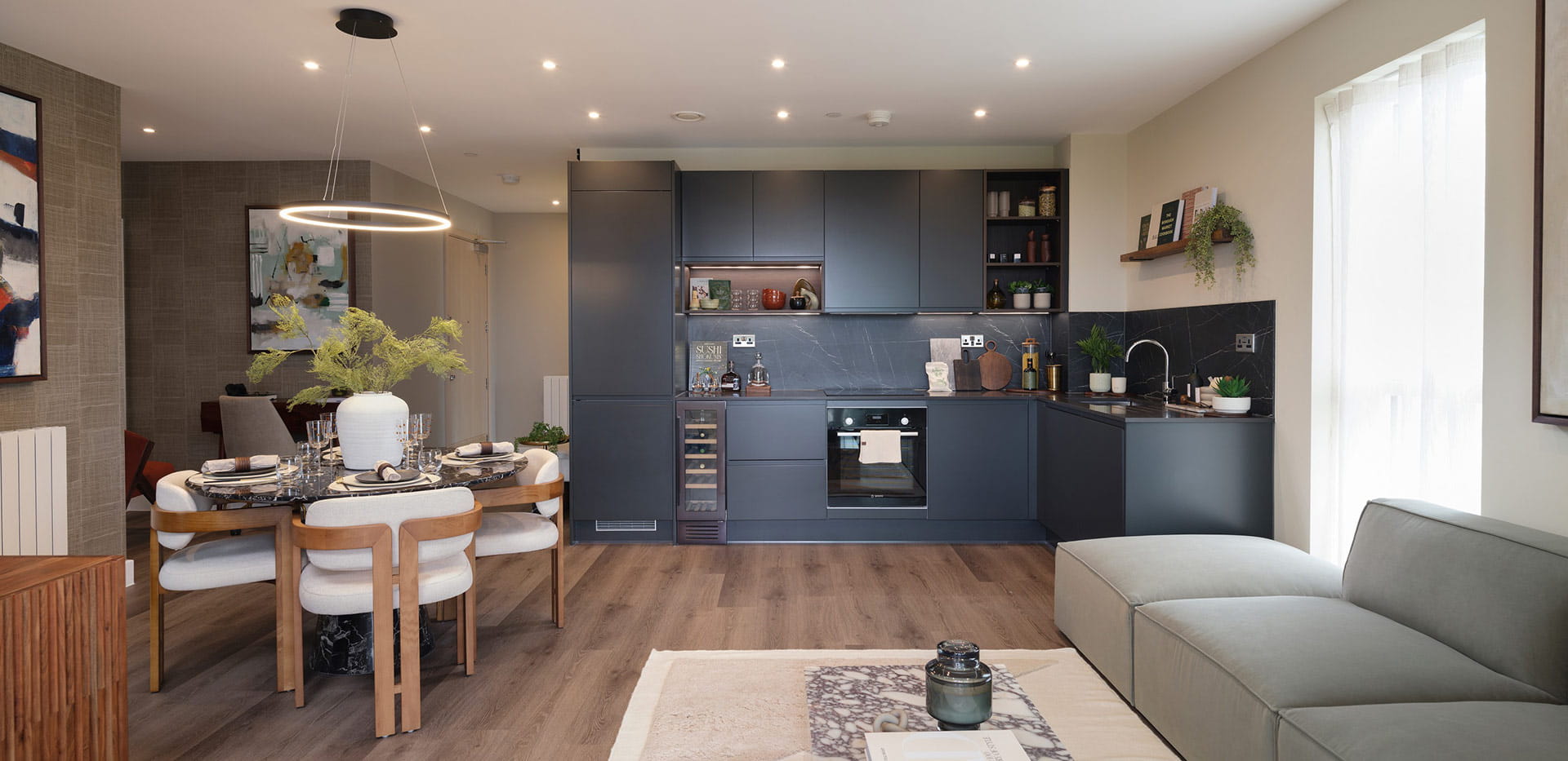 Interior image of a kitchen at Central Gardens at Kidbrooke Village