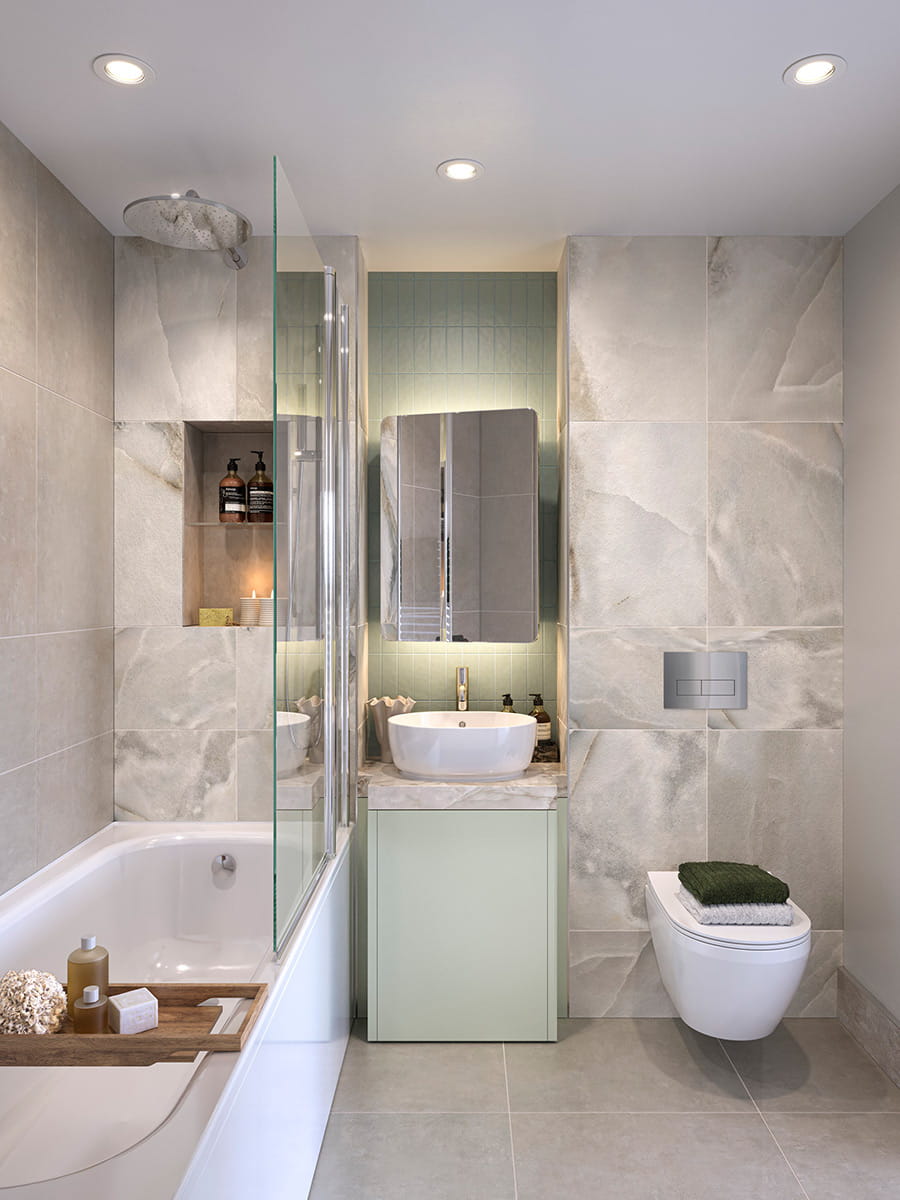 Interior bathroom image at Skyview Gardens