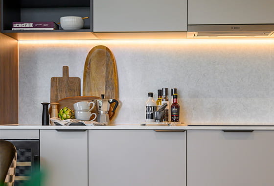 An image of a kitchen within a Kidbrooke Village showhome