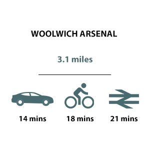 Kidbrooke Village, Travel Timeline, Woolwich Arsenal