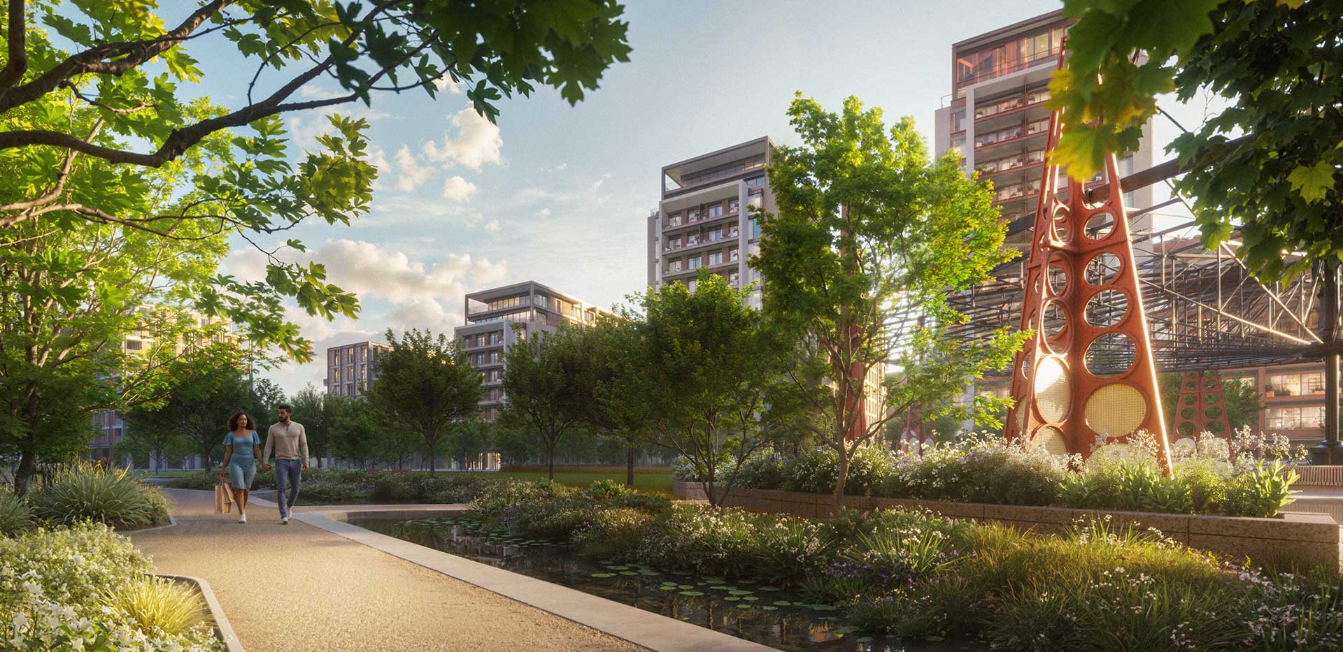 King's Road Park spacious development and greenery
