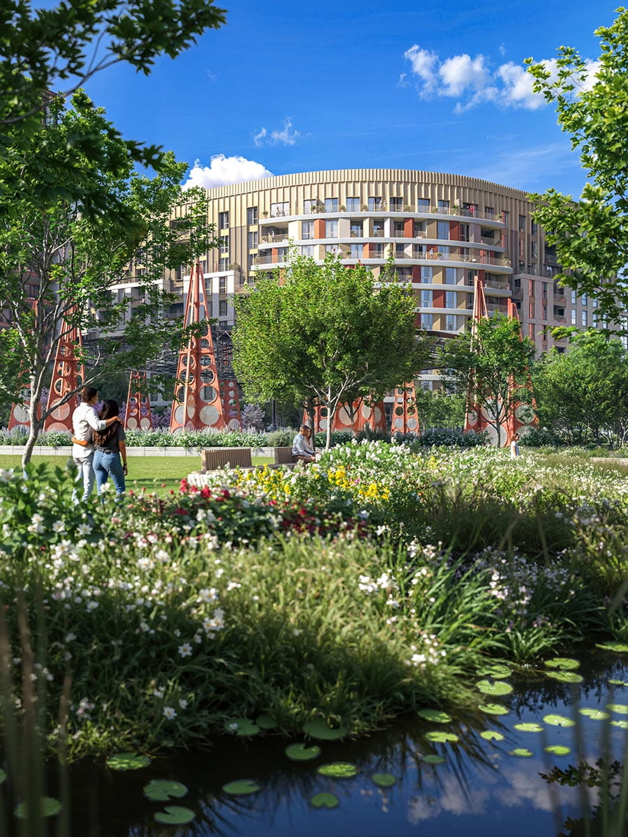 King's Road Park spacious development and greenery