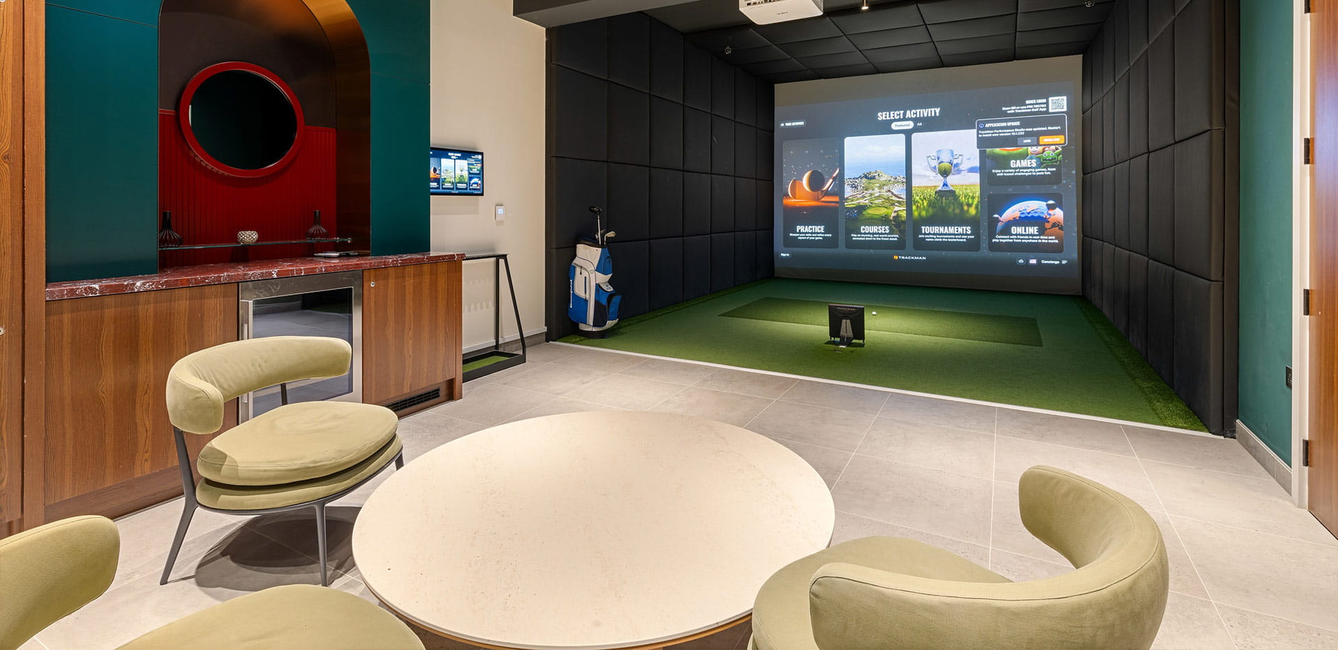 An image of the Virtual Golf area at Kings Road Park