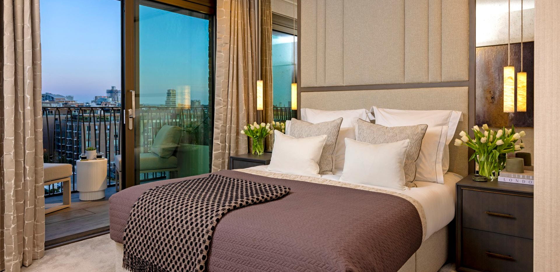 King's Road Park spacious bedroom with city views