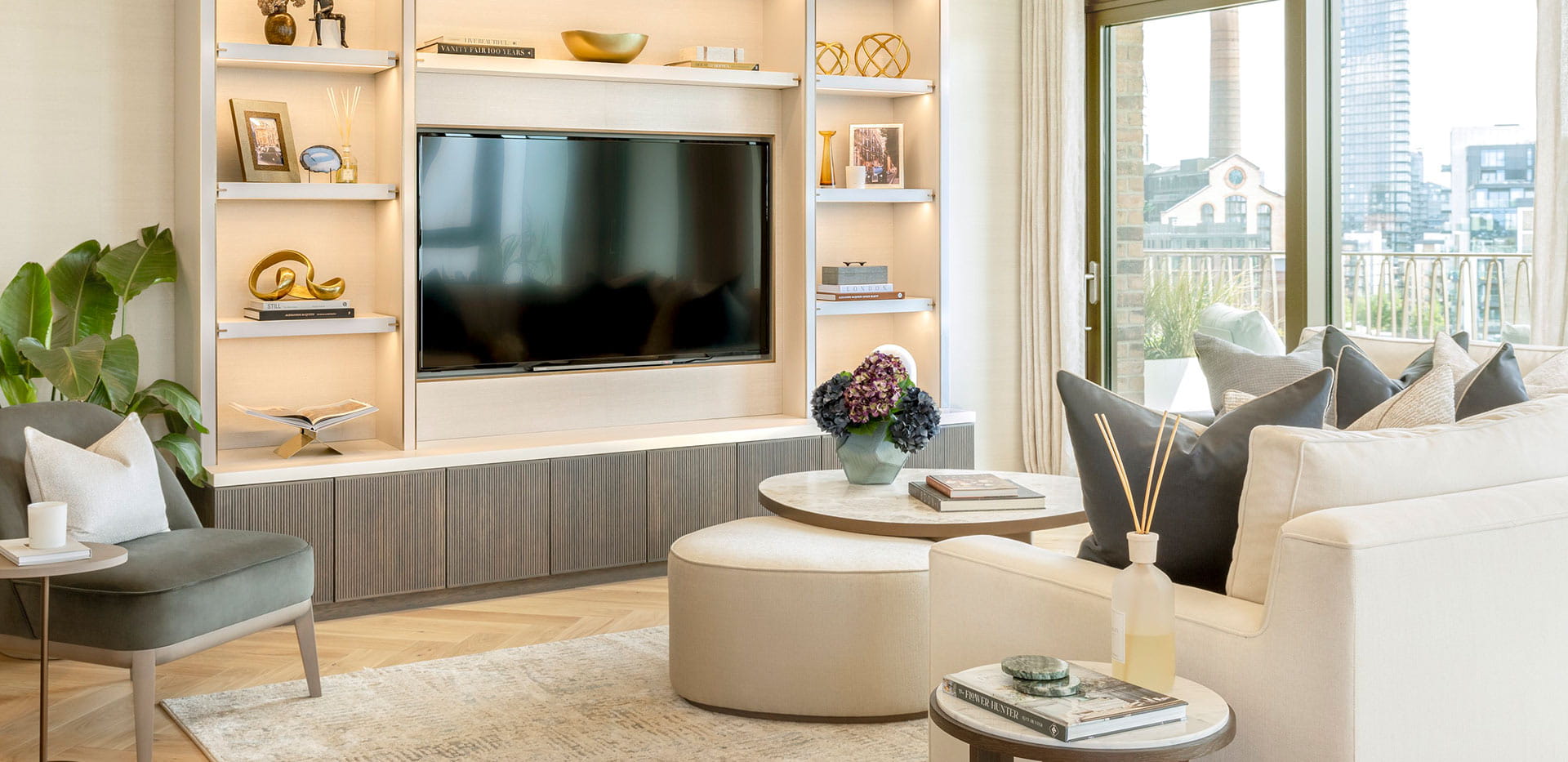 An image of the Living area with TV at Kings Road Park