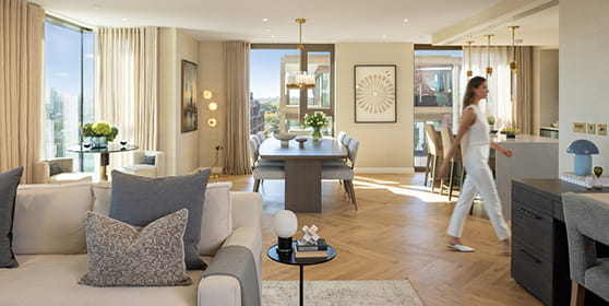 Kings Road Park new build apartments, exterior 