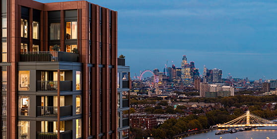 Kings Road Park new build apartments, exterior 