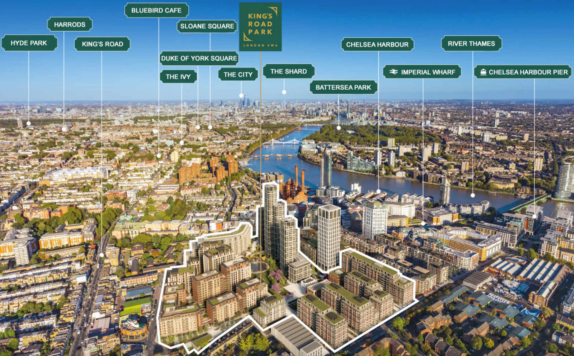 St William, Kings Road Park, Location