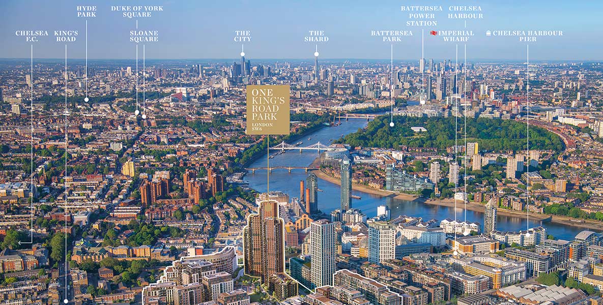 King's Road Park aerial map