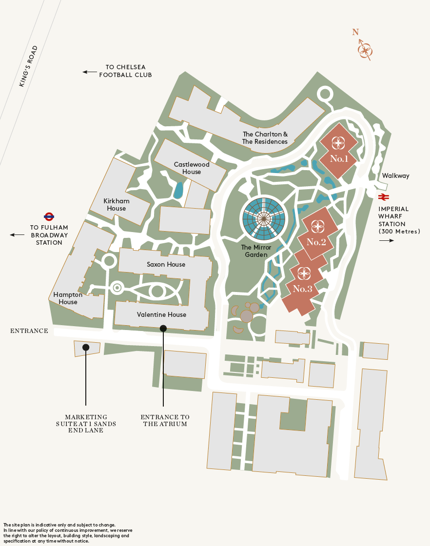 St William, King's Road Park, Siteplan