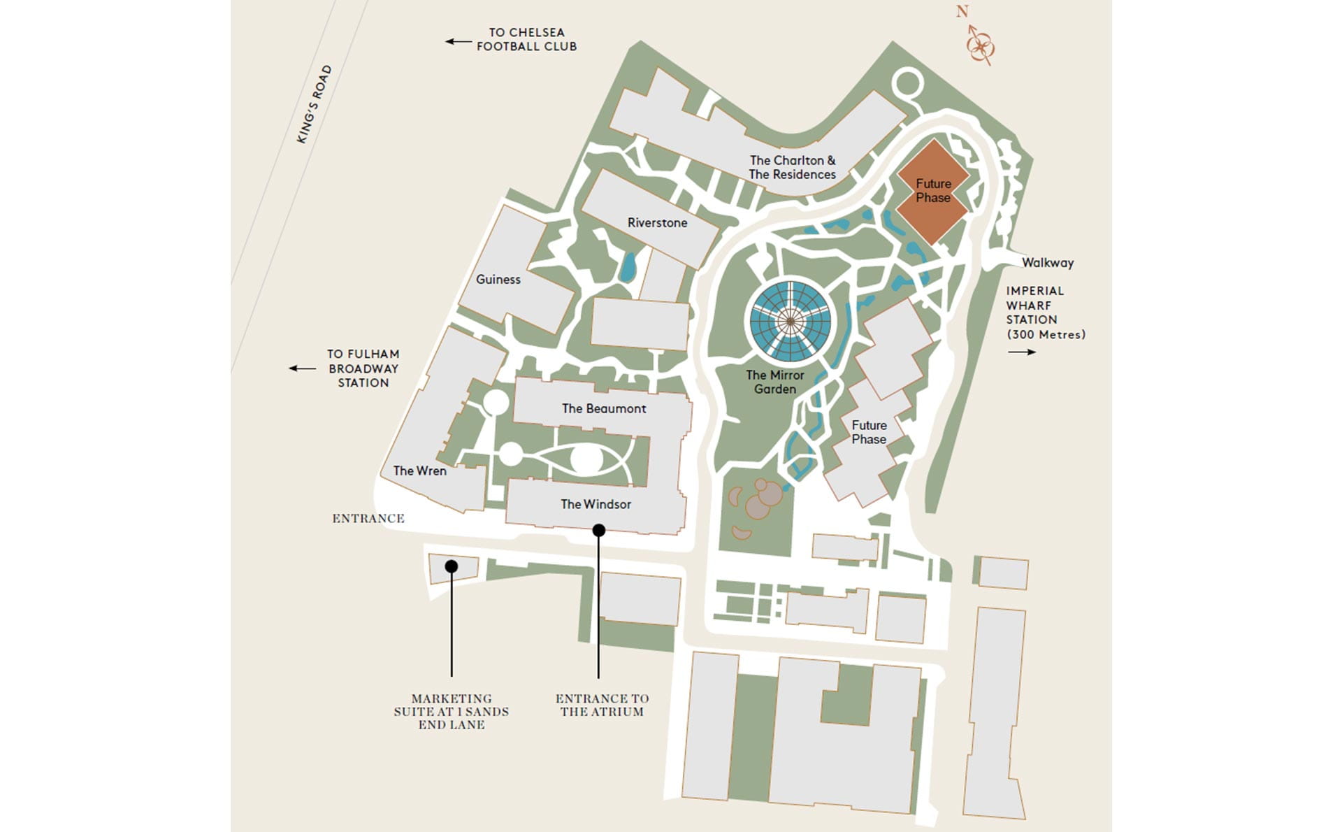 St William, King's Road Park, Siteplan