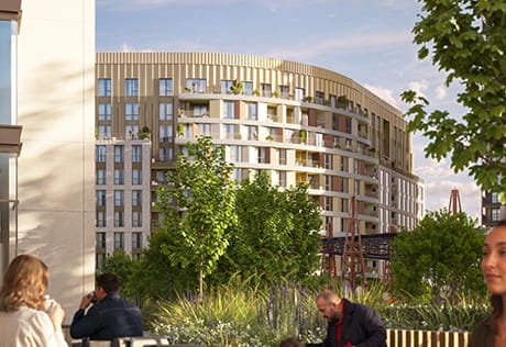 An exterior CGI of The Charlton building at King's Road Park