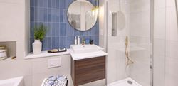 Royal Terrace townhouse bathroom with a white design