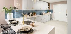 Royal Terrace townhouse kitchen with white worktops