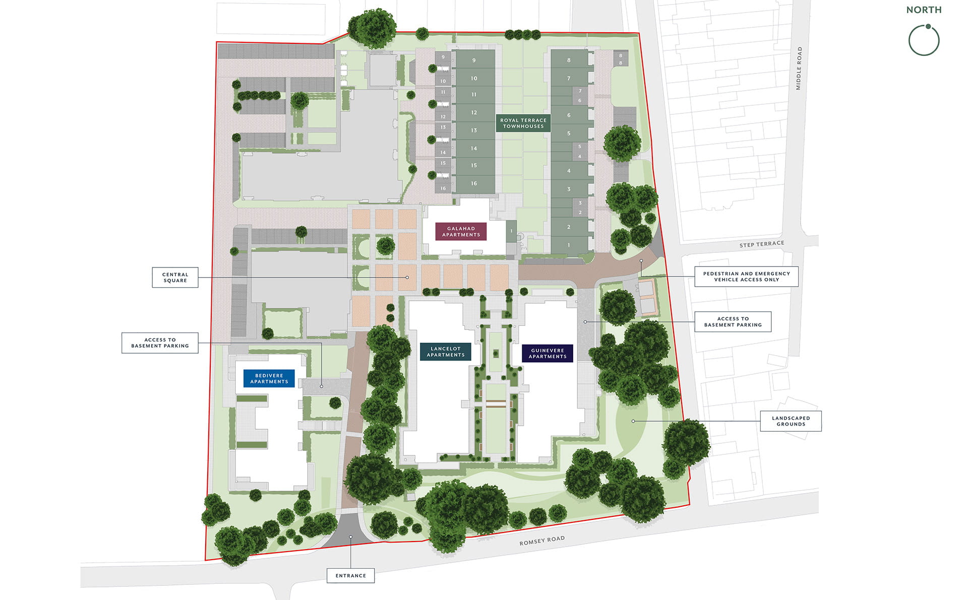 Image of site plan at Knights Quarter