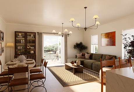 Leighwood Fields apartment living space