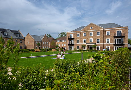 Leighwood Fields development exterior on a summer day