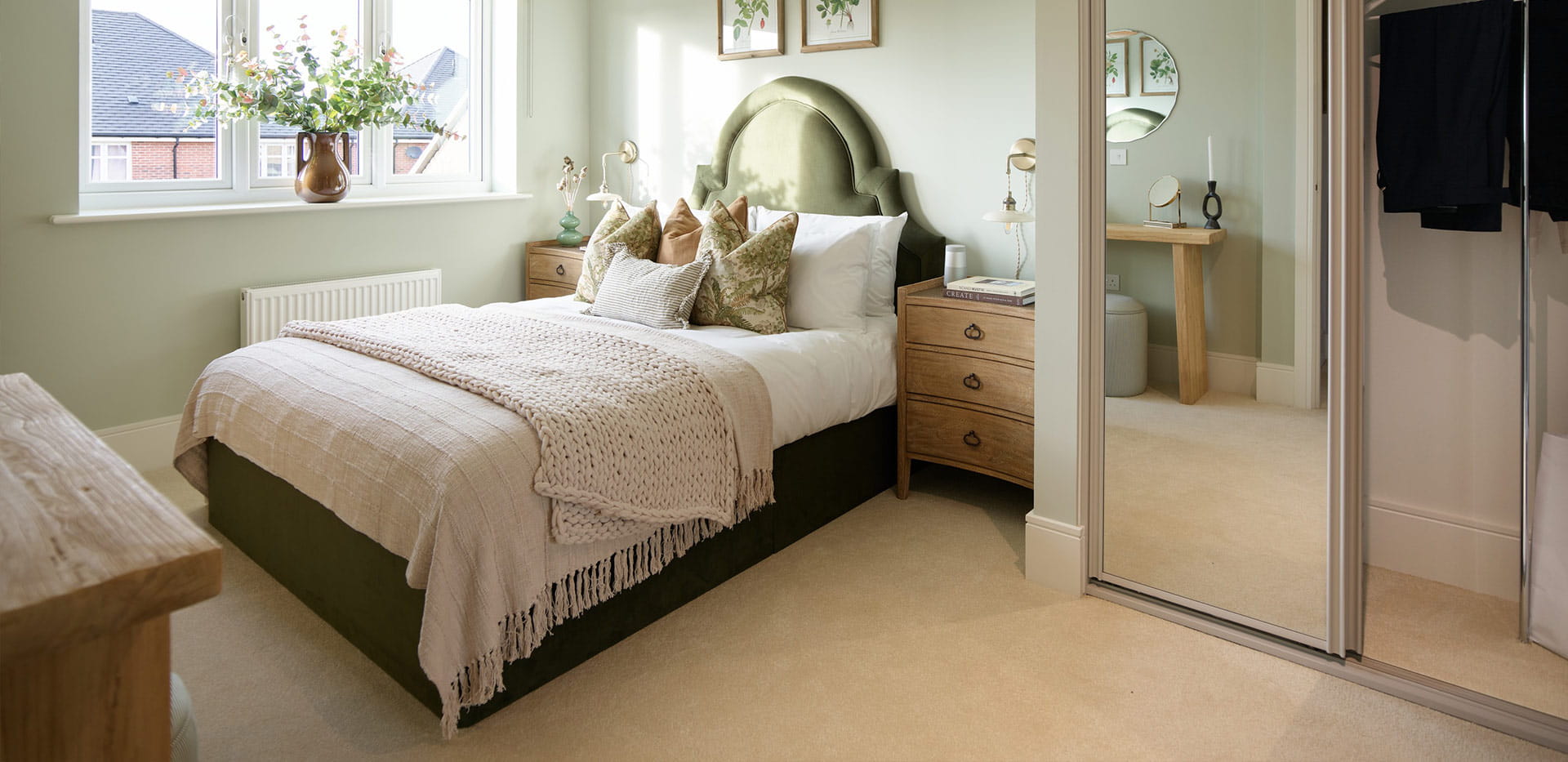 An interior Bedroom with Wardrobe image at the 4 Bedroom Showhome at Leighwood Fields