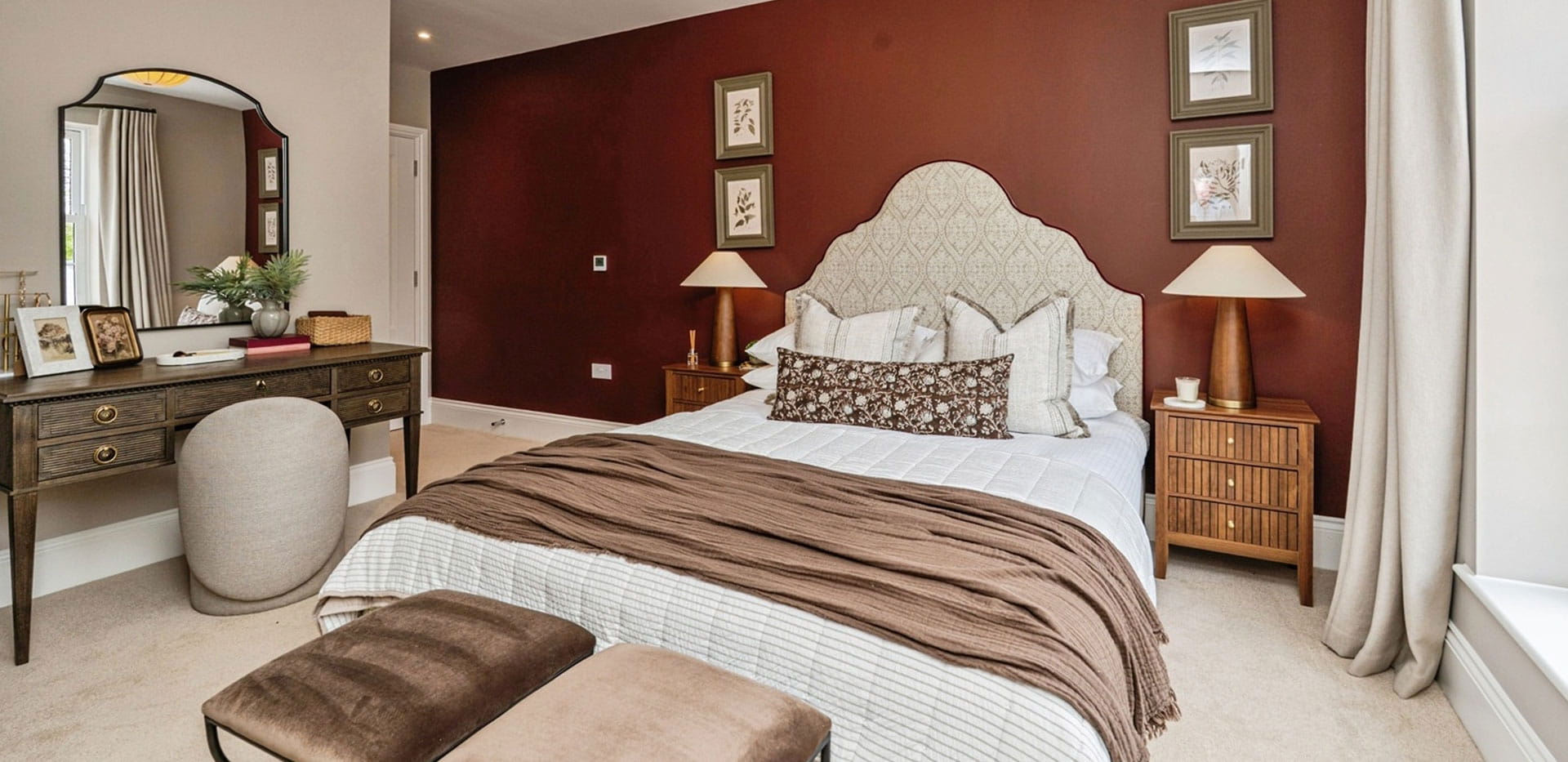 Leighwood Fields, Manor House home, large and light-filled bedroom