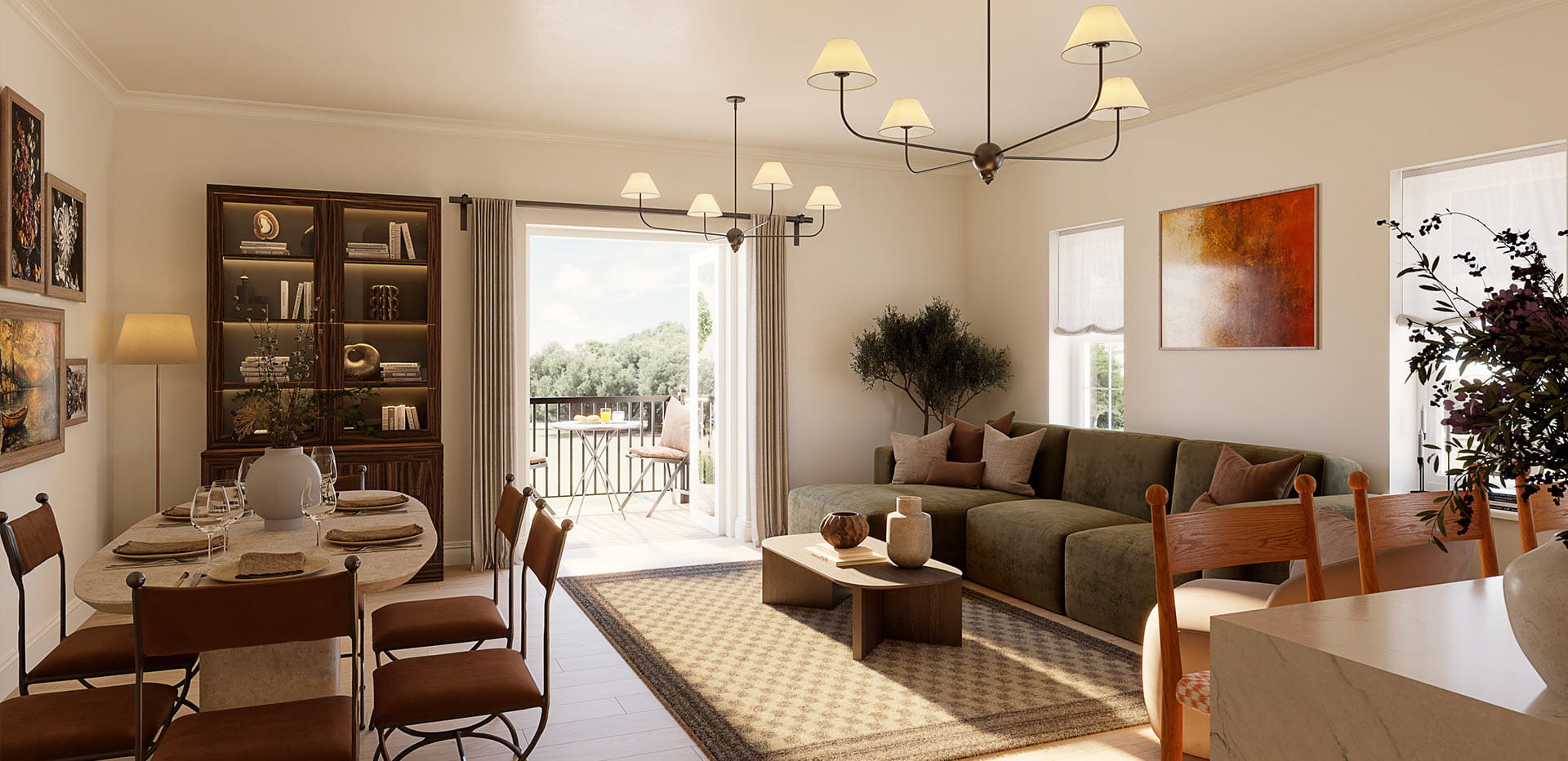 An interior Living / Dining area at Leighwood Manor
