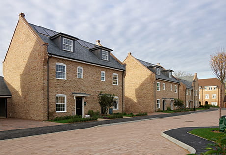 An exterior image of homes at Leighwood Fields