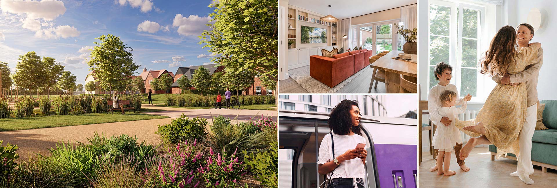 A montage of CGI images from the Lillibrooke development