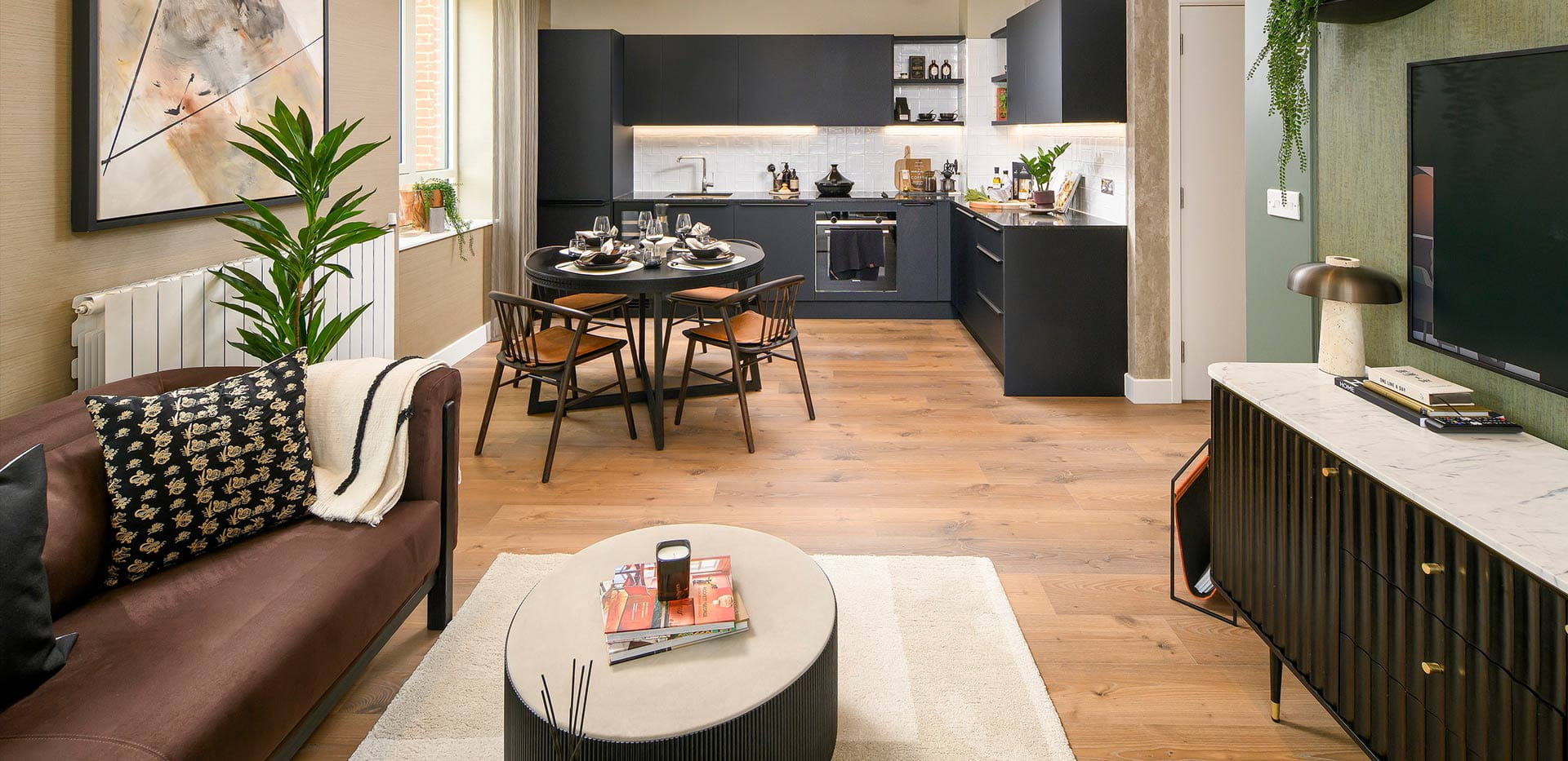 An image of the Living / Dining / Kitchen at Lombard Square