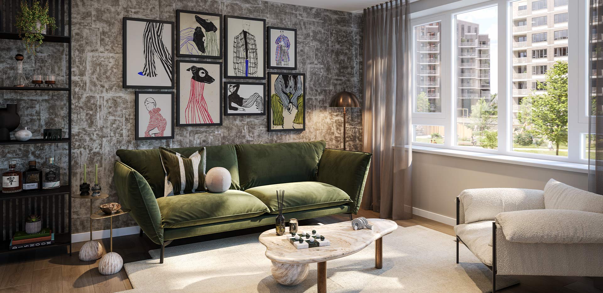 Lombard Square, Fero House, Interior, Living Room