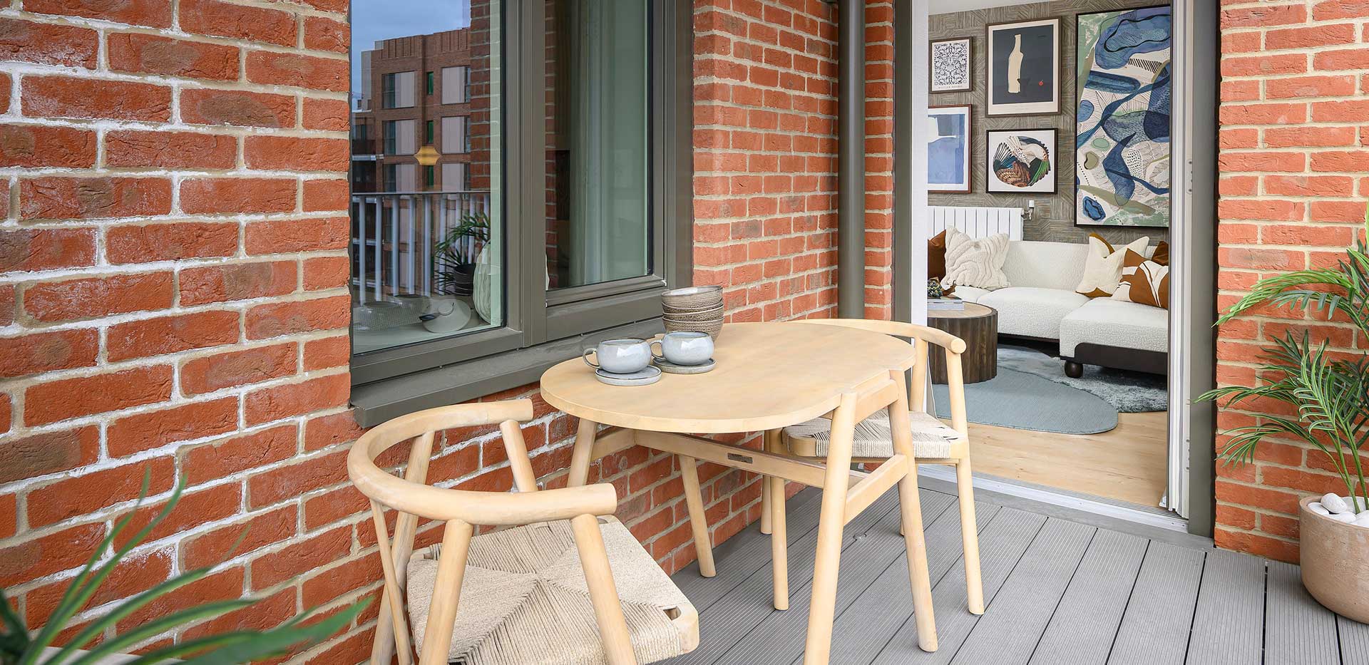 An image of a balcony shot from a Lombard Square showhome
