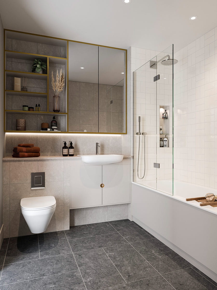 Lombard Square bathroom with a light design