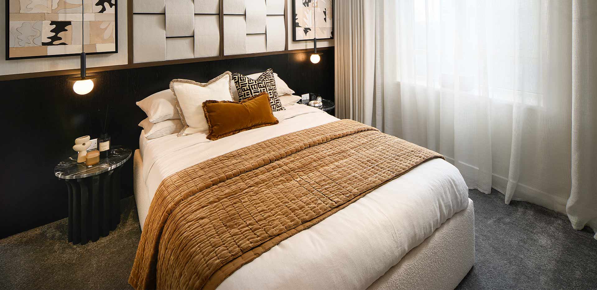 An internal CGI of a Bedroom at Rosa House