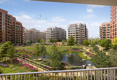 An exterior CGI of Lombard Square