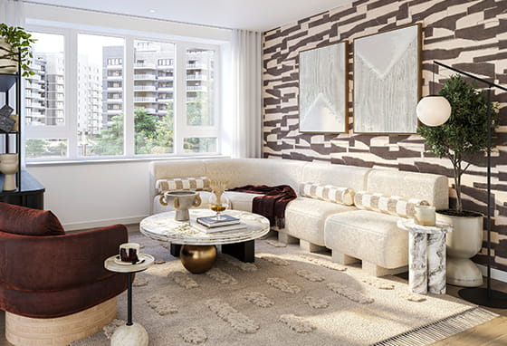 An interior living image on Lombard Square